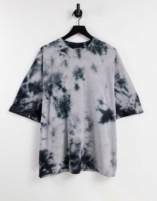 collusion oversized t shirt print in tie dye pique fabric asos