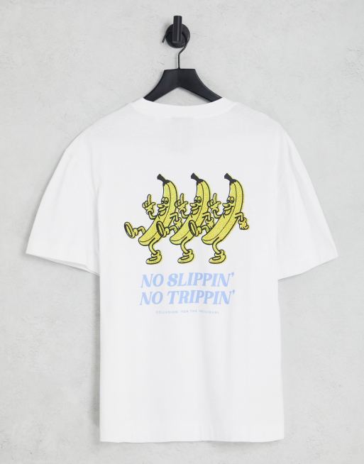 COLLUSION oversized t-shirt with banana print in white | ASOS