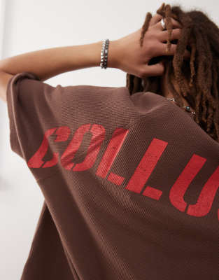 Collusion Oversized T-shirt With Enlarged Logo Back Print