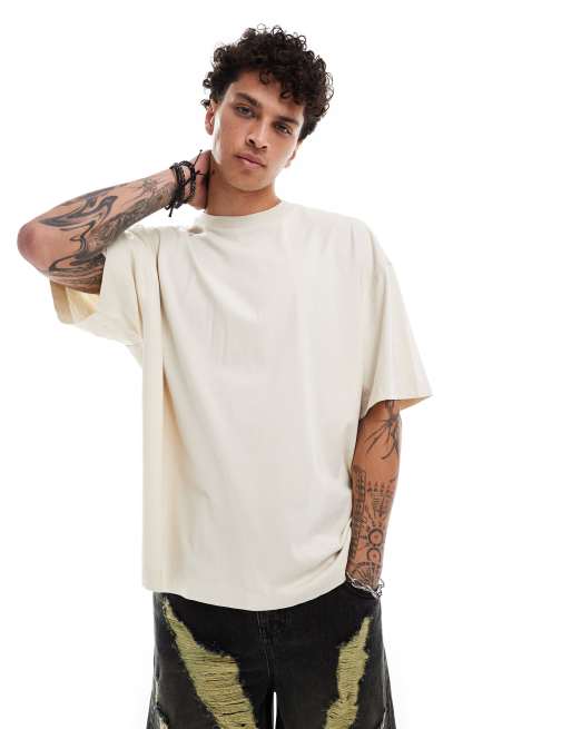 COLLUSION oversized t-shirt with fairy graphic in stone, 4 of 4