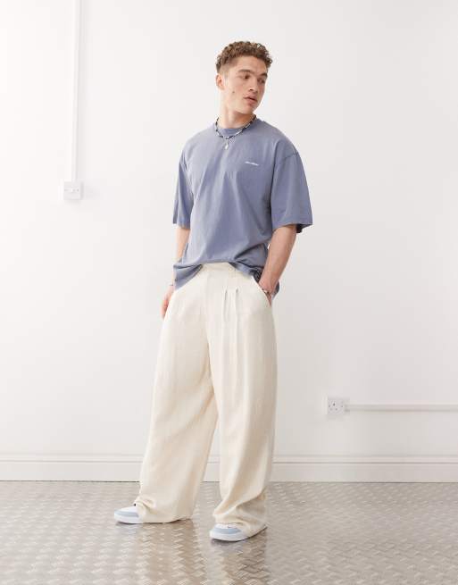 COLLUSION oversized T-shirt with logo print in gray