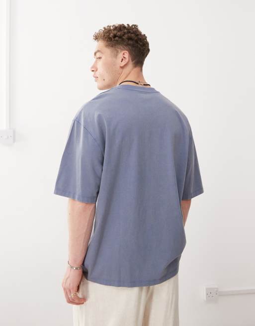 COLLUSION oversized T-shirt with logo print in gray