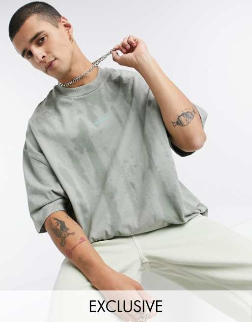 COLLUSION oversized t-shirt with logo print in tie dye