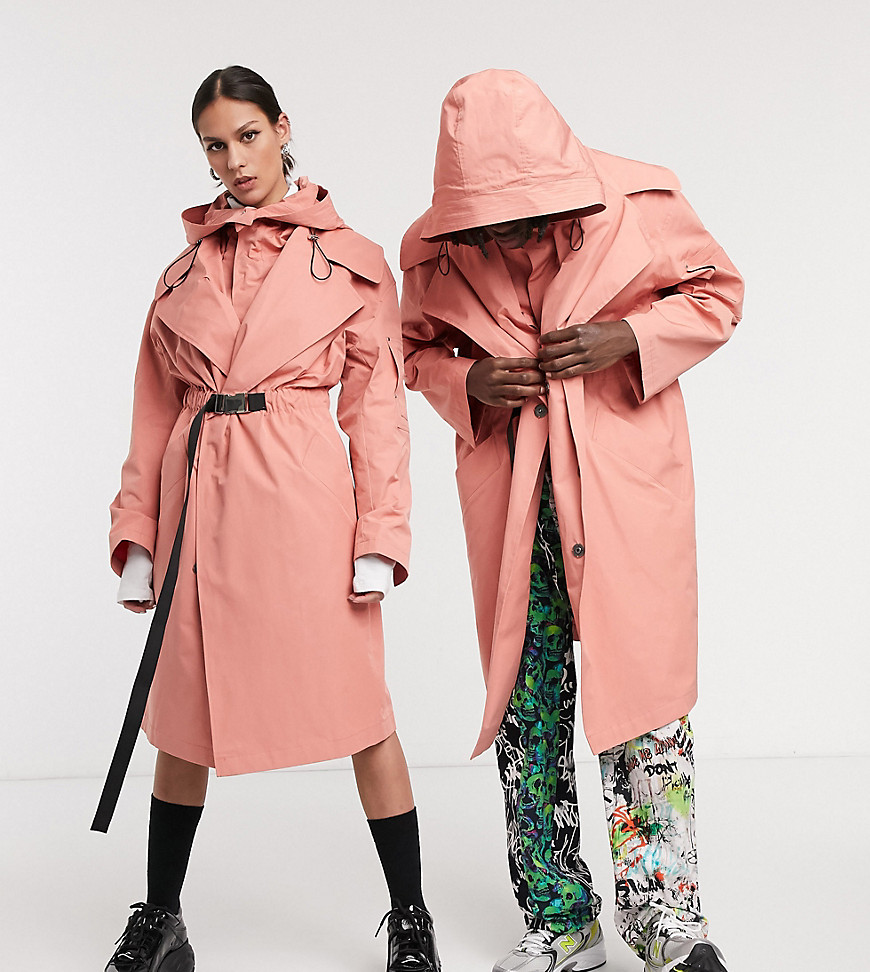 COLLUSION - Oversized unisex utility-parka-Pink