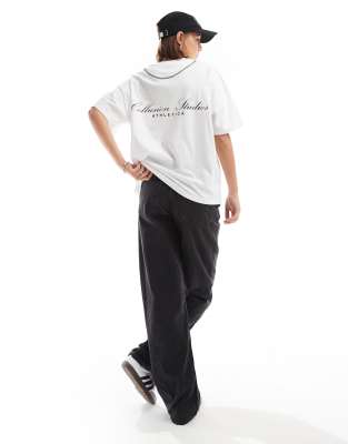 Shop Collusion oversized white t shirt with Studios logo Online – Trendy & Affordable Fashion