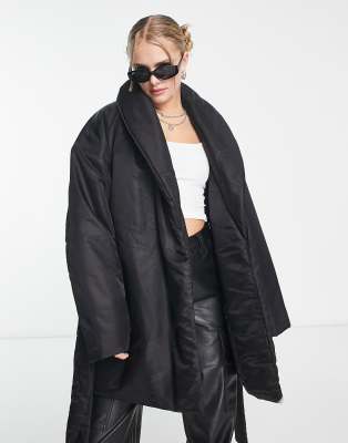 Collusion oversized sale longline teddy coat