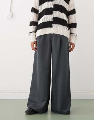 COLLUSION - Pantalon ajusté coupe ample - Gris