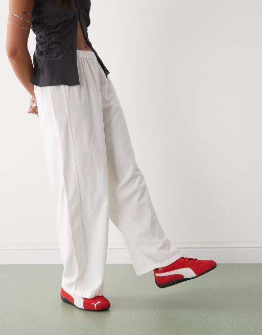 COLLUSION - Pantalon bouffant décontracté en lin mélangé - Blanc