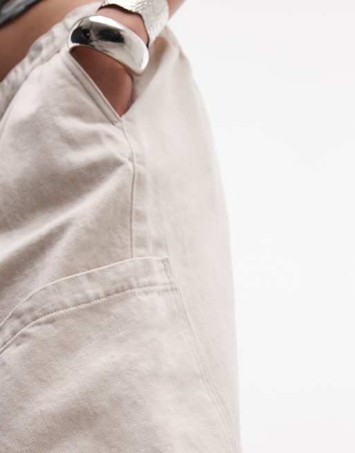 COLLUSION - Pantalon cargo bouffant oversize - Blanc cassé, 5 de 5