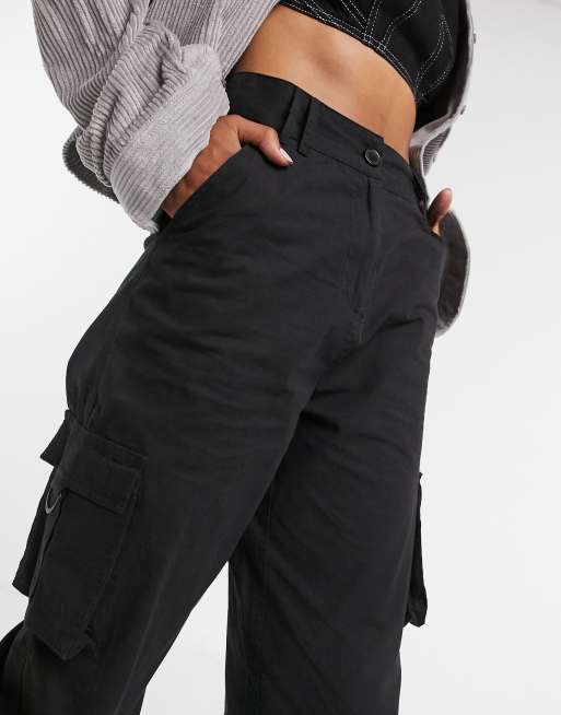 COLLUSION Pantalon cargo resserr aux chevilles Noir