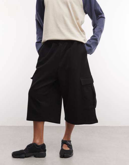 COLLUSION - pantalón corto cargo negro baggy, 2 de 5