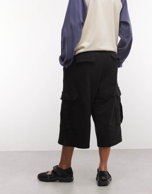 COLLUSION - pantalón corto cargo negro baggy, 5 de 5