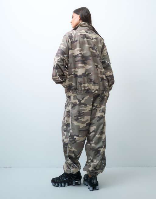 COLLUSION pantalon de jogging ample en nylon à imprimé camouflage, ensemble coordonné, 4 de 5