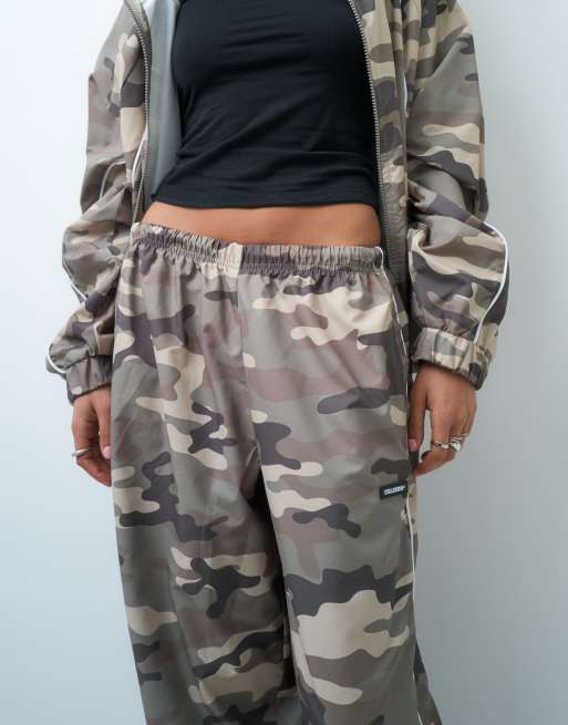 COLLUSION pantalon de jogging ample en nylon à imprimé camouflage, ensemble coordonné, 5 de 5
