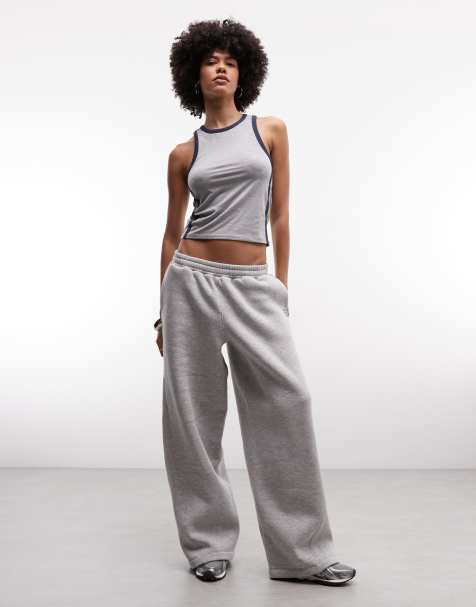 COLLUSION - Pantalon de jogging coupe barrel - Gris chiné - view 1