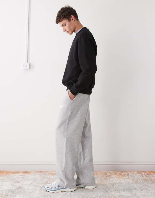 COLLUSION - Pantalon de jogging décontracté à imprimé coordonnées - Gris chiné, 3 de 5