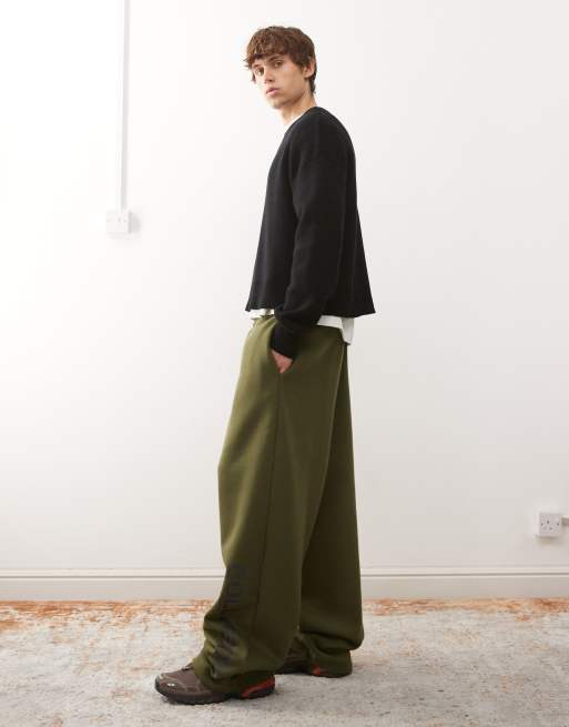 COLLUSION - Pantalon de jogging décontracté en tissu épais - Kaki, 3 de 5