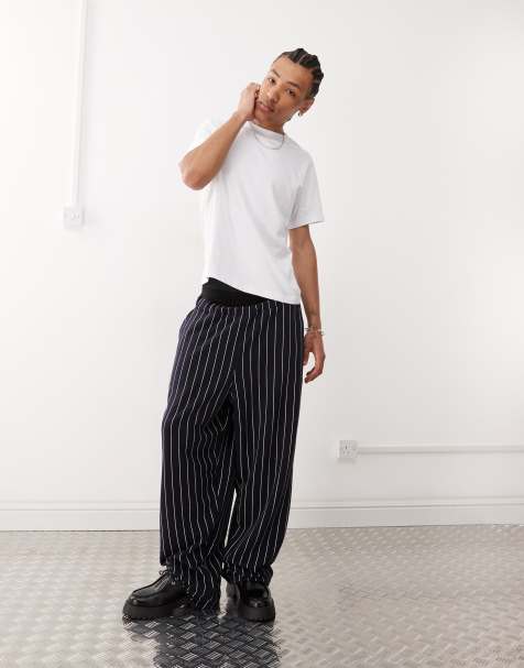 COLLUSION - Pantalon de jogging décontracté style skateur - Imprimé à fines rayures - view 1