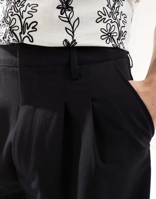 COLLUSION - Pantalon habillé coupe ample décontractée - Noir, 3 de 5