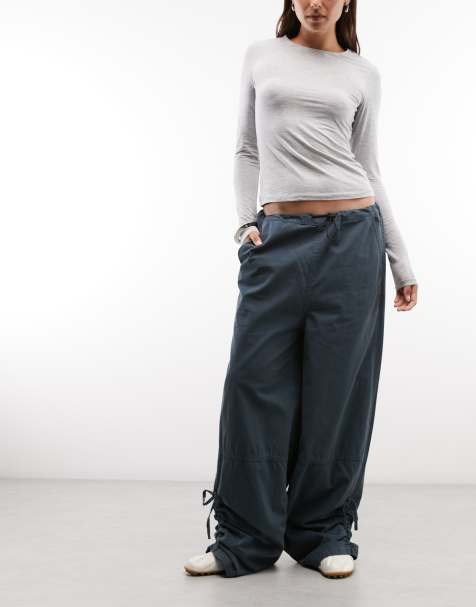 COLLUSION - pantalón parachute azul - view 1