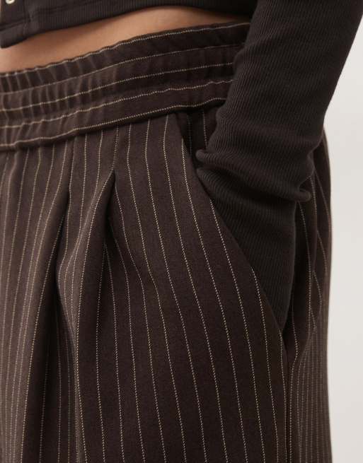 COLLUSION - Pantalon rayé à enfiler - Chocolat, 5 de 5