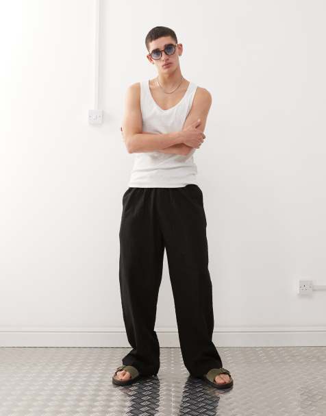 COLLUSION - Pantalon texturé - Noir - view 1