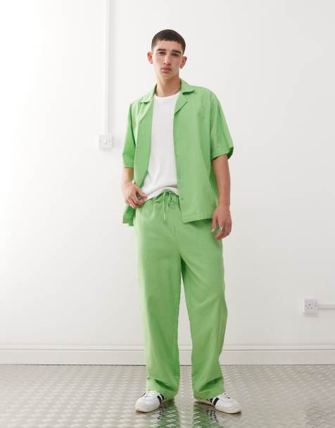COLLUSION - Pantalon texturé - Vert clair - view 1
