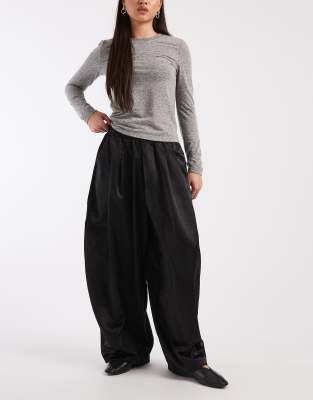 Pantalon ultra-bouffant en satin - Noir L