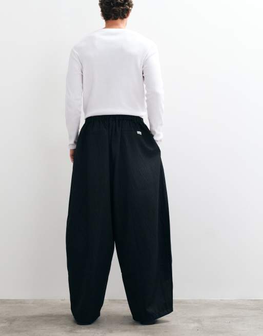 COLLUSION pantalon unisexe à jambe ballon à rayures fines, 5 de 5