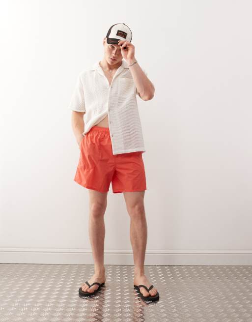 COLLUSION - Pantaloncini da bagno color arancione slavato, 3 di 4