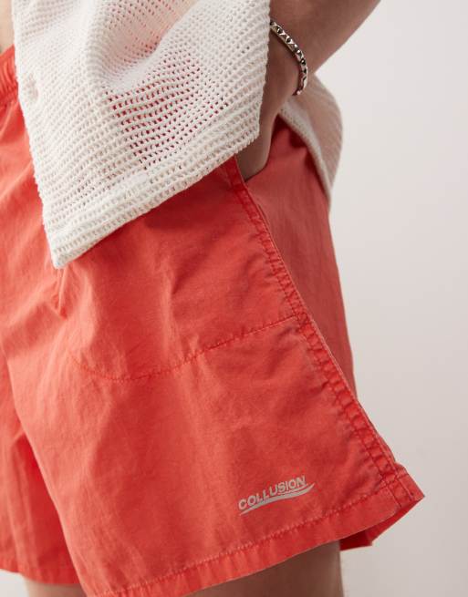 COLLUSION - Pantaloncini da bagno color arancione slavato, 4 di 4