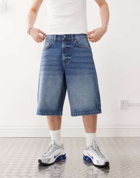 Collusion - Pantaloncini di jeans stile skater lavaggio medio - view 1