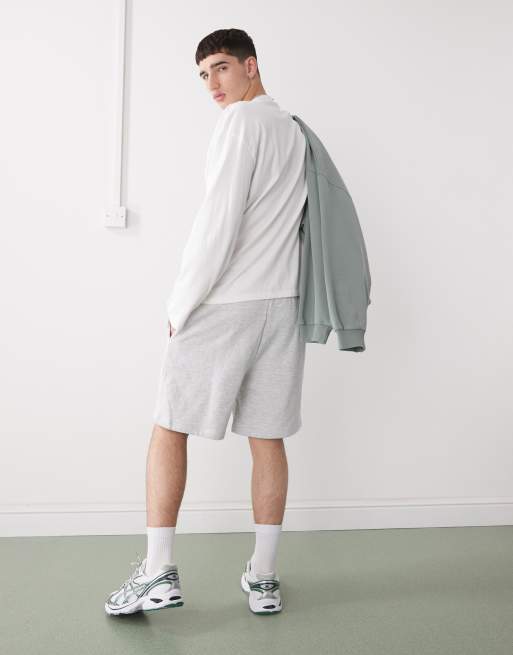 COLLUSION - Pantaloncini in jersey grigio mélange , 4 di 5
