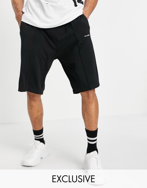 COLLUSION Pantaloncini oversize in tricot di poliestere colore nero