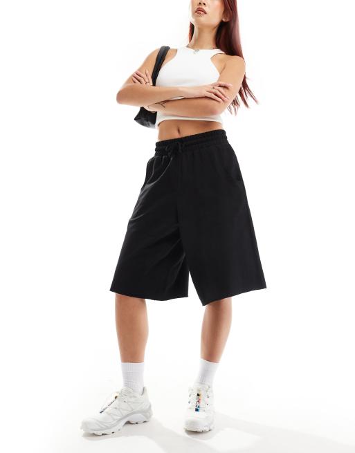 COLLUSION - Pantaloncini oversize taglio lungo neri