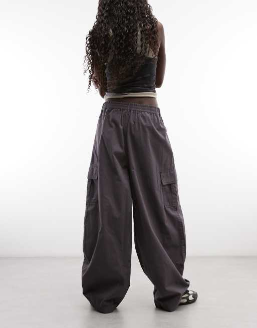 COLLUSION - pantalones cargo holgados con bolsillos utilitarios en gris pizarra, 3 de 5