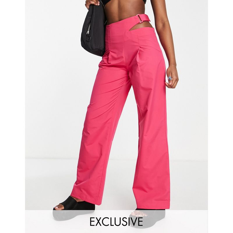 Pantaloni e leggings Donna COLLUSION - Pantaloni avvolgenti dritti rosa