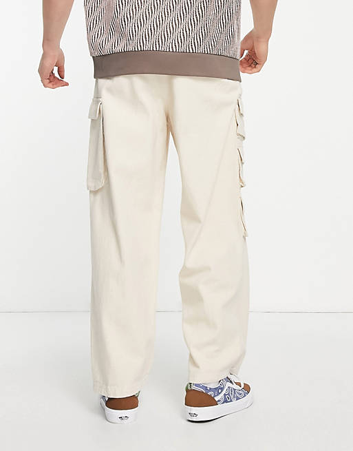 Pantaloni cargo multitasche color pietra Asos Uomo Abbigliamento Pantaloni e jeans Pantaloni Pantaloni cargo 