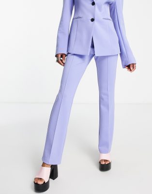 COLLUSION super slim flare suit pants in lilac (part of a set) - ASOS Price Checker