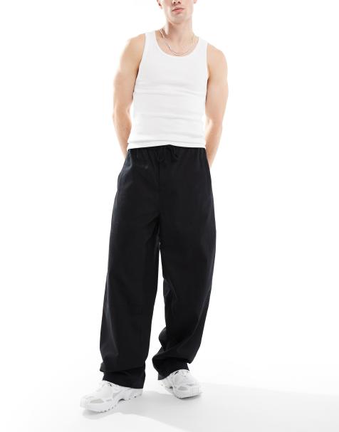 COLLUSION - Pantaloni stile skater comodi neri - view 1