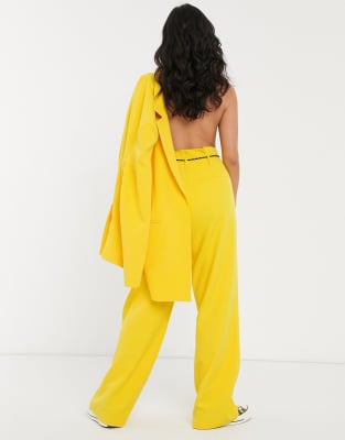 yellow paperbag trousers