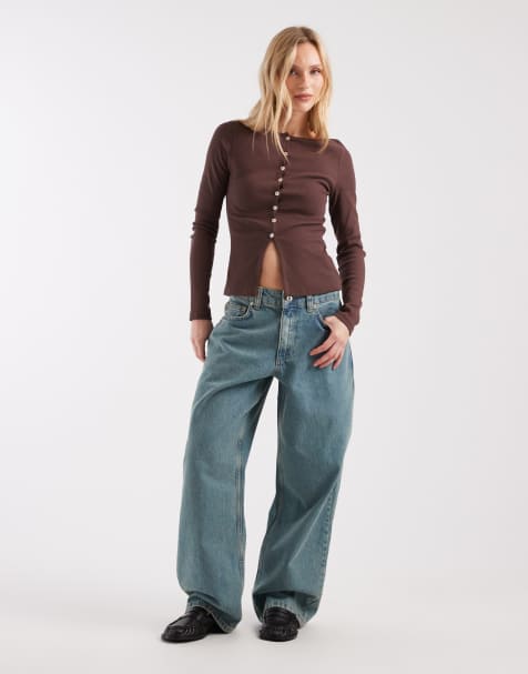 Collusion Petite antifit jean in dirty mid blue - view 1