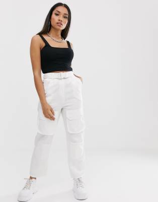 high waisted white trousers petite