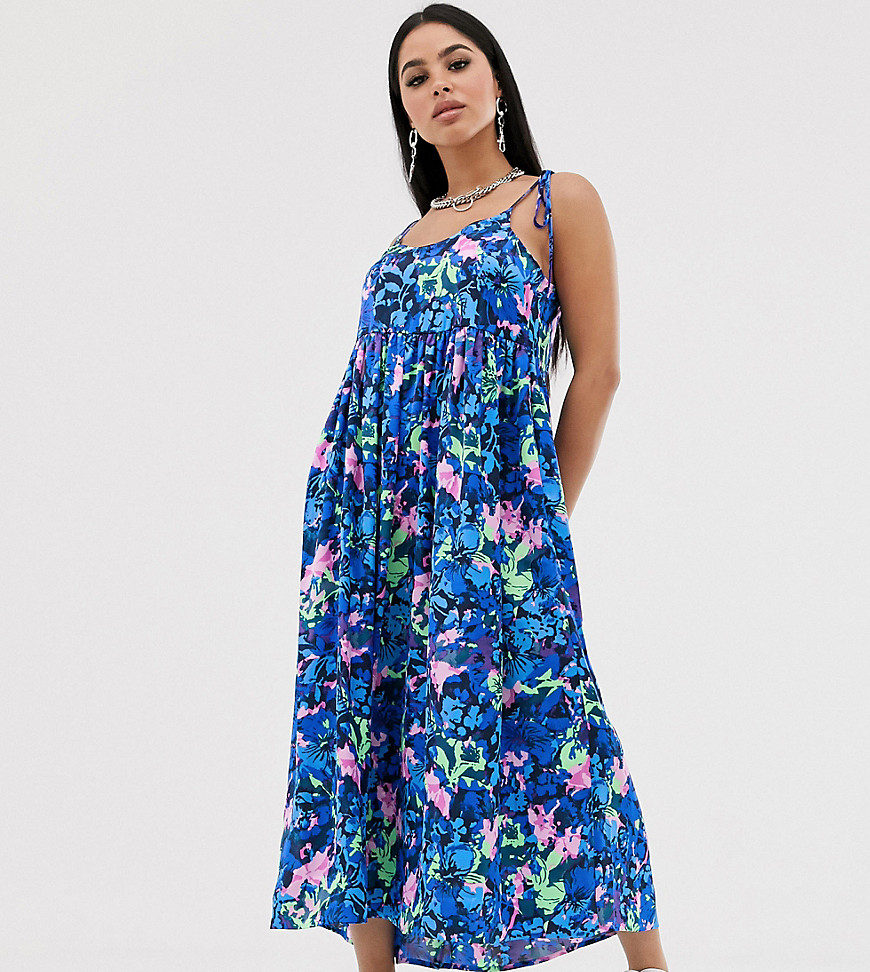 COLLUSION Petite - oversized cami smock-kjole-Multifarvet