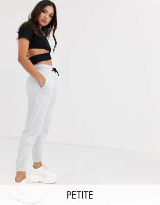 white petite joggers