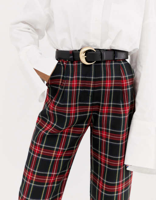 Tartan hot sale trousers petite
