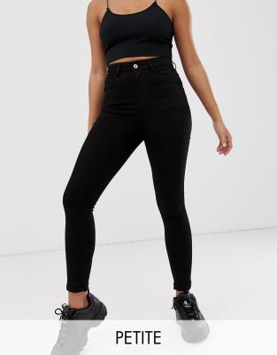 petite black skinny pants