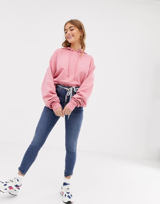 COLLUSION Petite x001 skinny jeans in min wash blue, 4 of 4