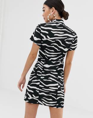petite zebra print dress