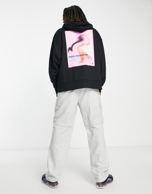 COLLUSION photographic back print hoodie in black | ASOS